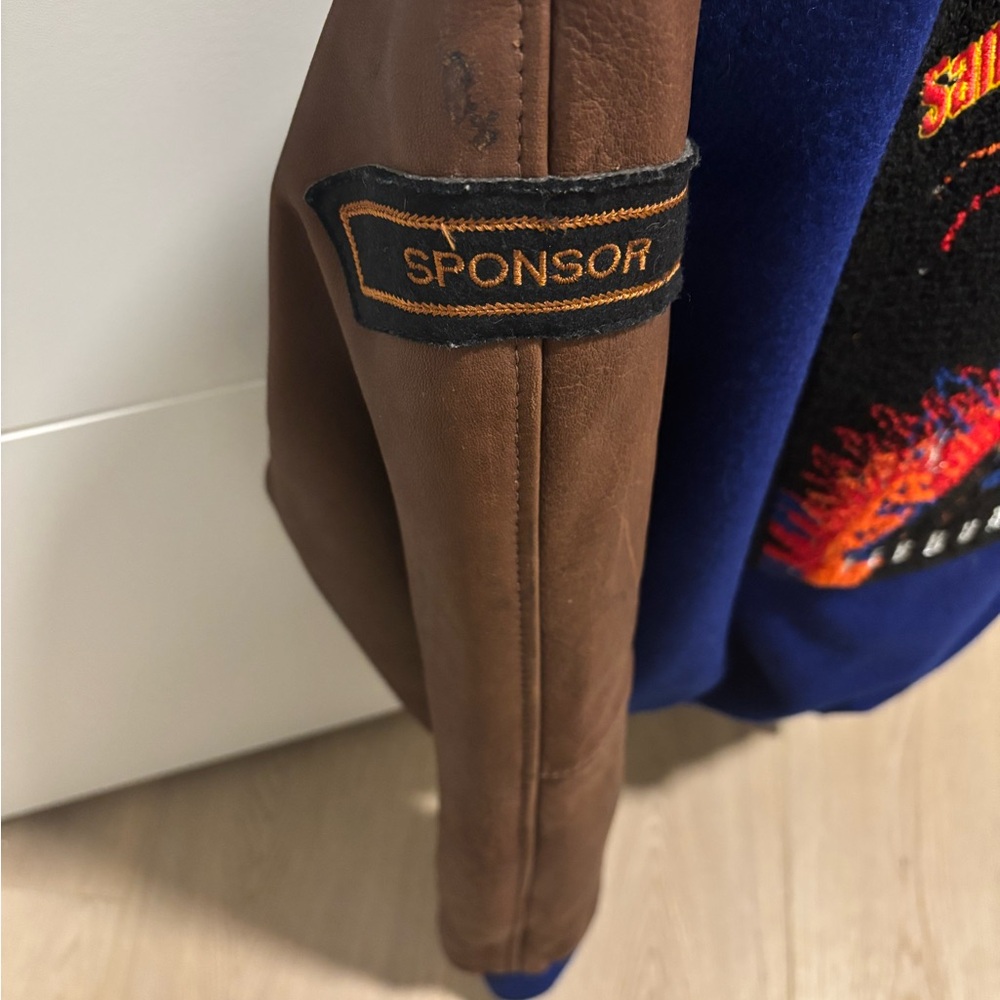 Blue/Brown Rodeo Sponsor Embroidered Jacket - Picture 4 of 7